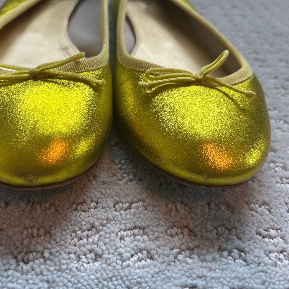 Tory Burch Miller Purple Flats & JCrew vibrant yellow flats - Picture 12 of 16